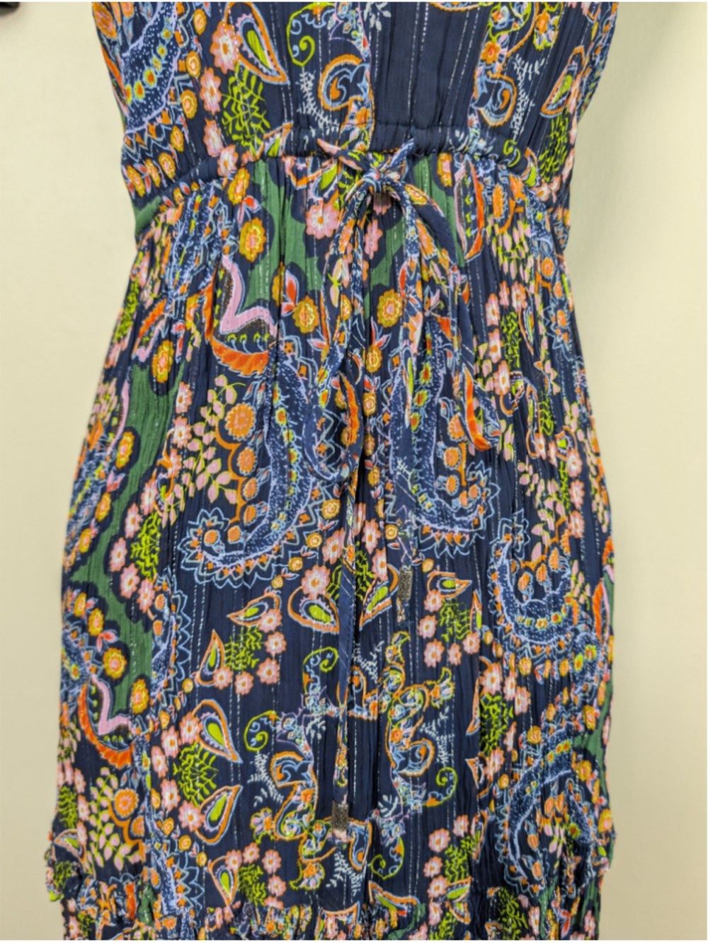 Anthropologie 0 Elmira Tiered Ruffle Midi Sleeveless Floral Paisley Sheer - Picture 5 of 14